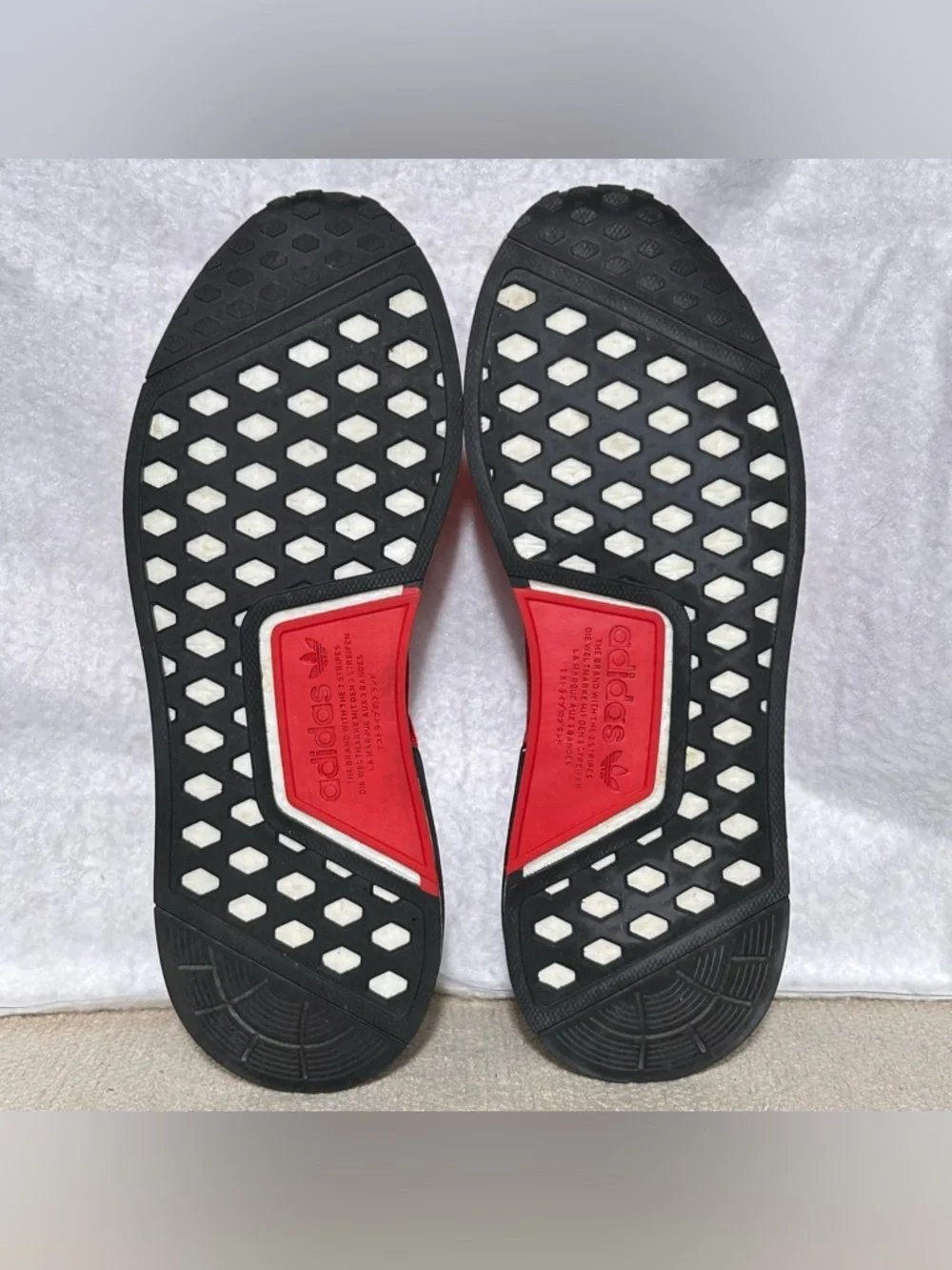 Adidas NMD R! Mens Scarlett/Core Black Running Athletic Sneakers Shoes SZ 10.5